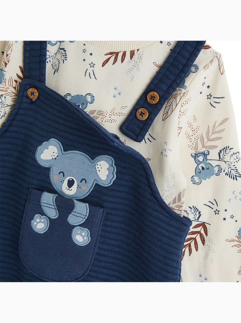 Ensemble salopette bébé et t-shirt mathéo Bleu - Kiabi