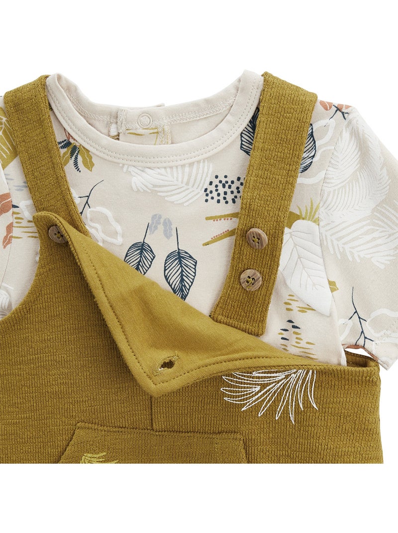 Ensemble salopette bébé et t Vert - Kiabi
