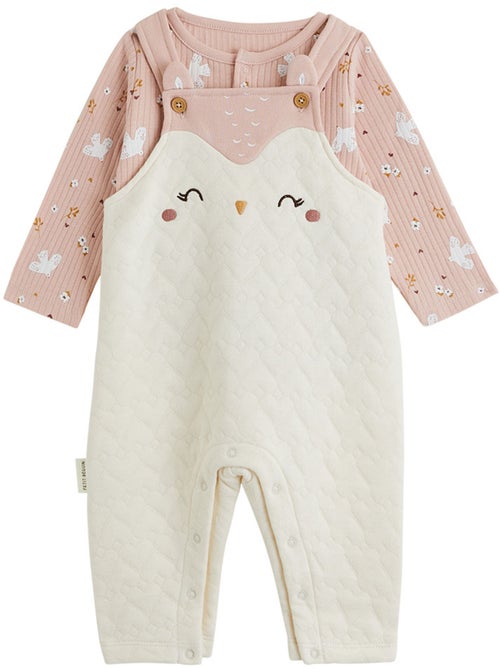 Ensemble salopette bébé matelassé et t-shirt miette - Kiabi Ensemble salopette bébé matelassé et t-shirt miette - Kiabi