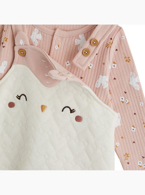 Ensemble salopette bébé matelassé et t-shirt miette - Kiabi Ensemble salopette bébé matelassé et t-shirt miette - Kiabi