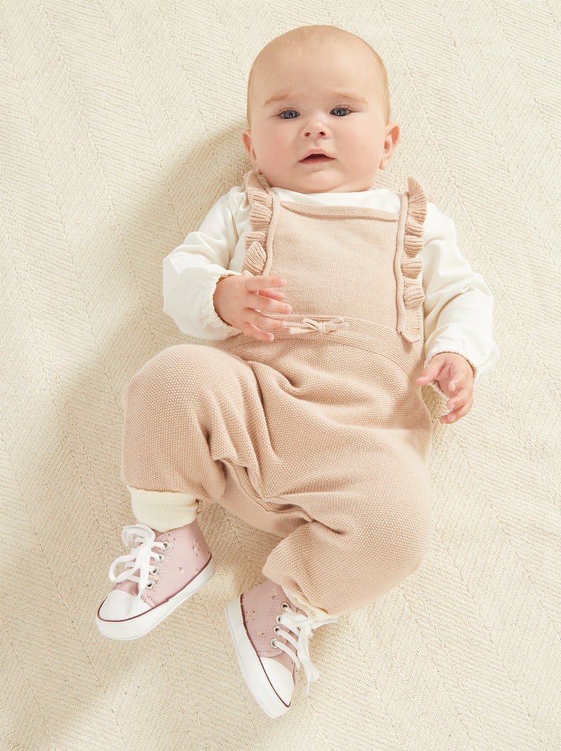 Ensemble salopette + body Beige - Kiabi