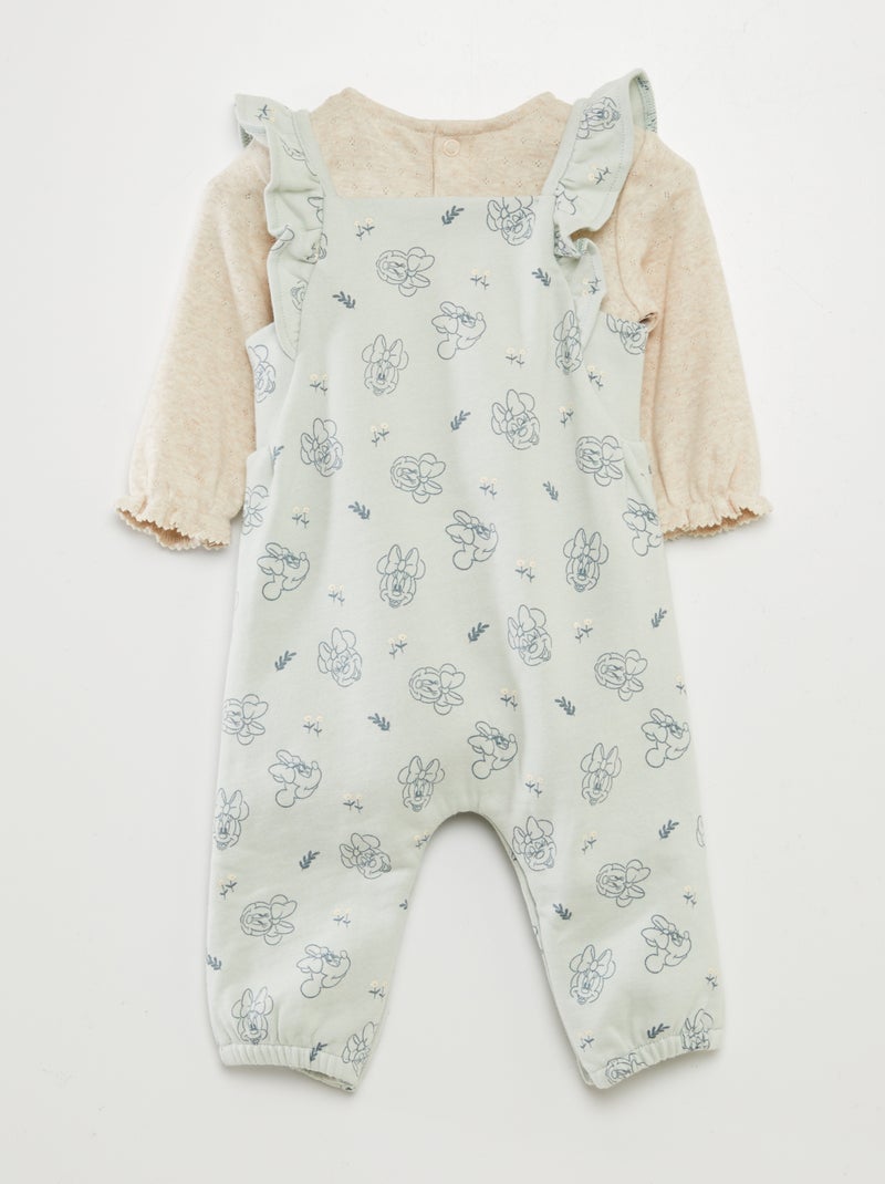 Ensemble salopette + body 'Minnie' 'Disney' - 2 pièces Beige - Kiabi