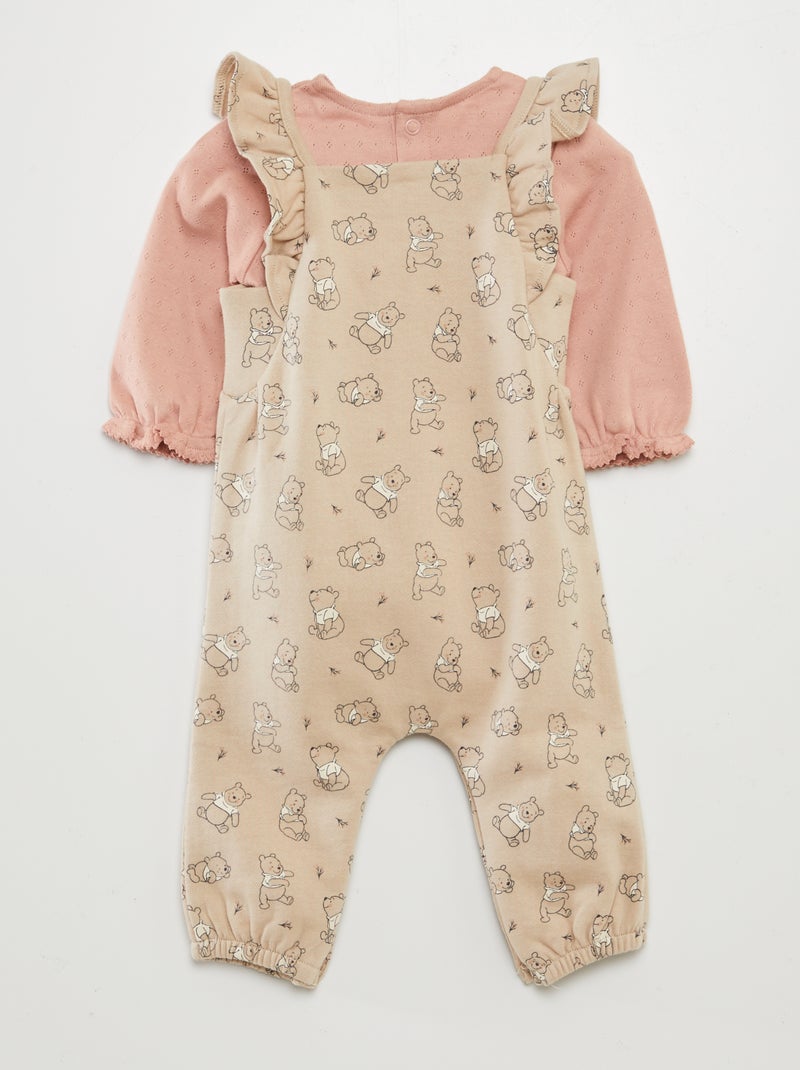 Ensemble salopette + body 'Minnie' 'Disney' - 2 pièces Rose - Kiabi
