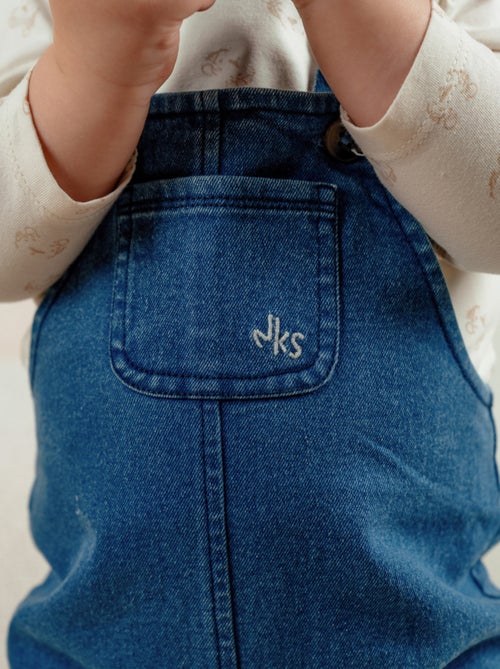 Ensemble salopette denim et t-shirt manches longues imprimé Noukie's - Kiabi