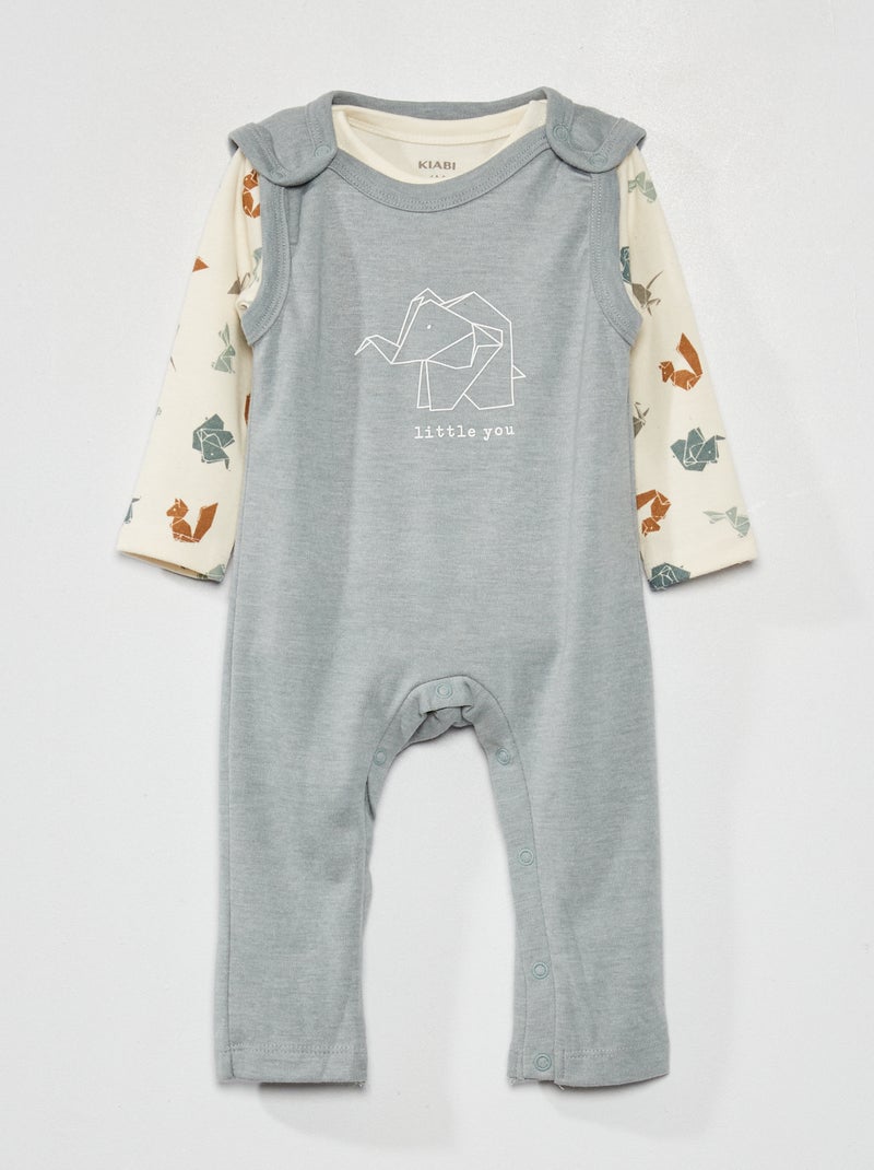 Ensemble Bébé Mayoral - Cardigan + Salopette Coton Tricoté - Taille 18 Mois - Neuf Avec étiquettes