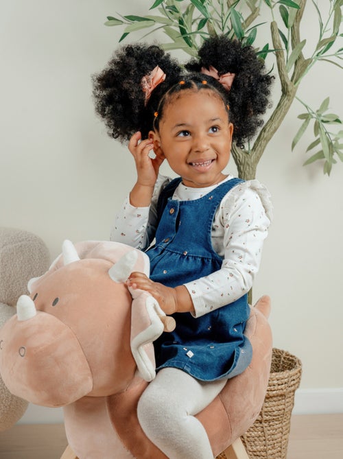 Ensemble salopette en denim et t-shirt brodé floral Noukie's - Kiabi