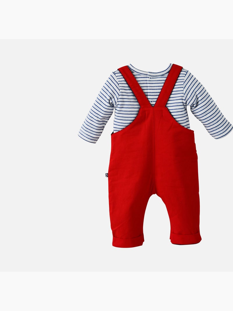 ENSEMBLE SALOPETTE ET T-SHIRT PIMENT Rouge - Kiabi