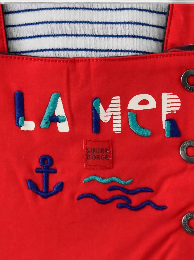 ENSEMBLE SALOPETTE ET T-SHIRT PIMENT Rouge - Kiabi