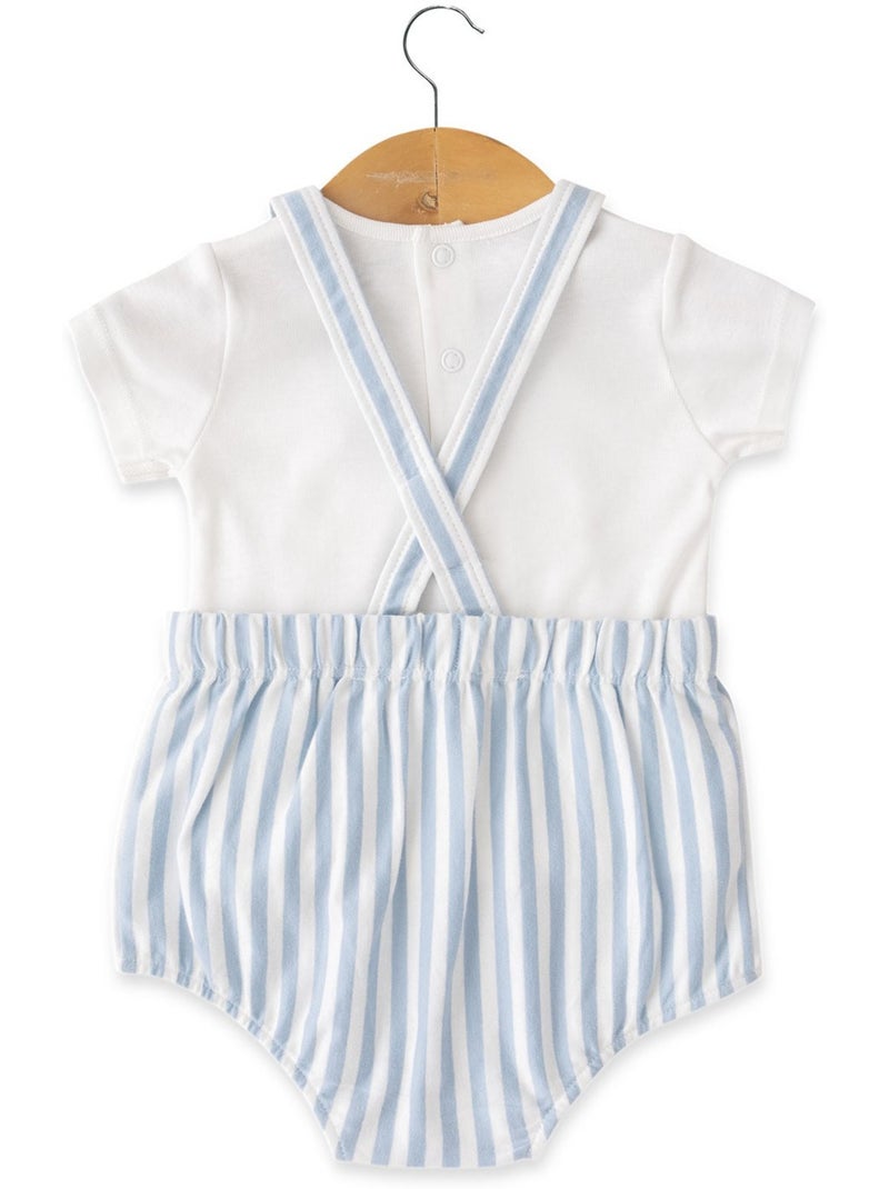Ensemble salopette + haut - Terre de Marins Bleu Beige - Kiabi
