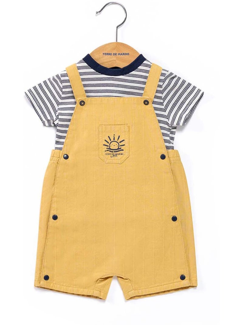 Ensemble salopette + haut - Terre de Marins Jaune - Kiabi