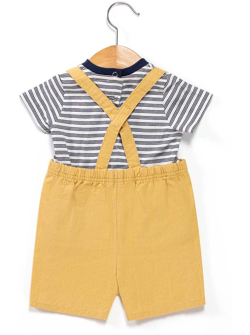 Ensemble salopette + haut - Terre de Marins Jaune - Kiabi