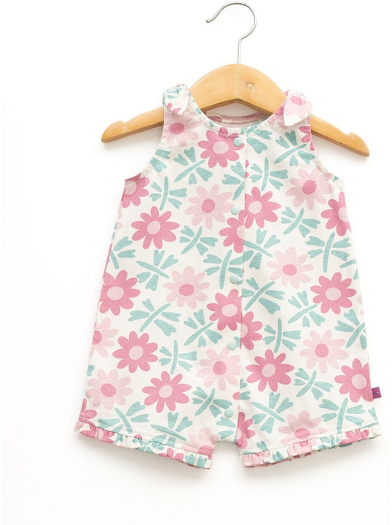 Ensemble salopette + haut 100% coton - Terre de Marins Blanc Rose - Kiabi