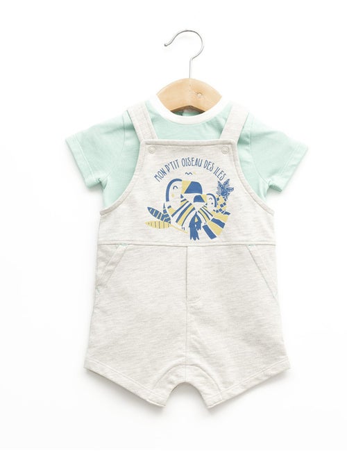 Ensemble salopette + haut 100% coton - Terre de Marins - Kiabi