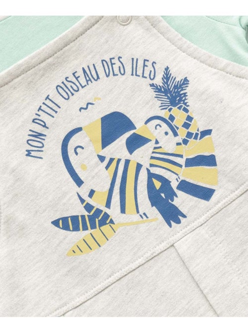 Ensemble salopette + haut 100% coton - Terre de Marins - Kiabi