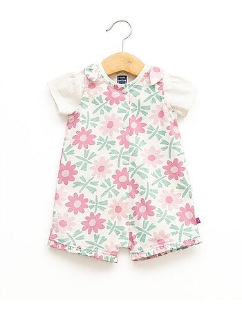 Ensemble salopette + haut 100% coton - Terre de Marins