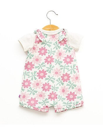 Ensemble salopette + haut 100% coton - Terre de Marins