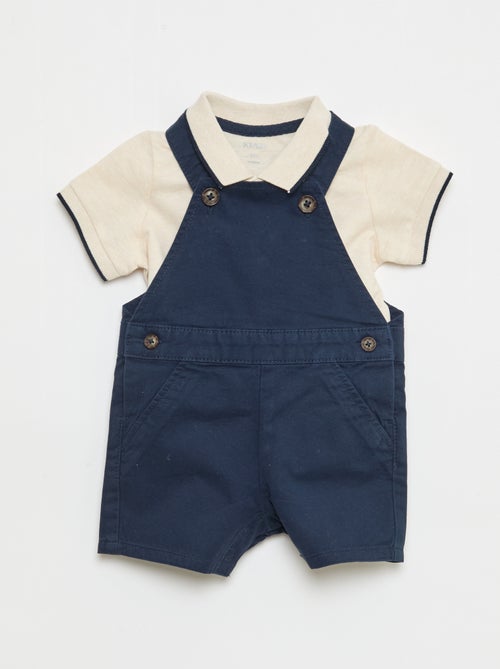 Ensemble salopette + polo - 2 pièces - Kiabi