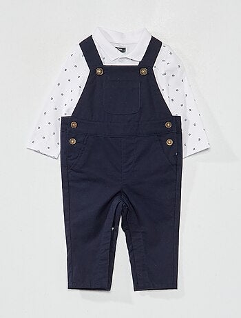 Ensemble salopette + polo - Kiabi