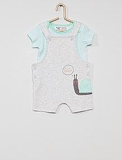 Salopettes Pour Bebe Garcon Gris Kiabi