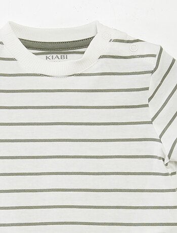 Ensemble salopette short + t-shirt - 2 pièces
