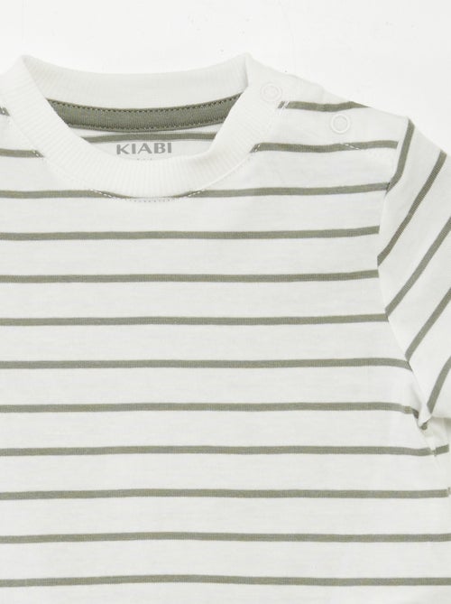 Ensemble salopette short + t-shirt - 2 pièces - Kiabi