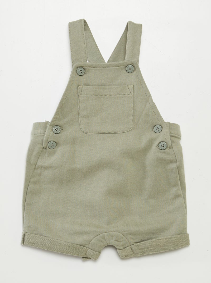 Ensemble salopette short + t-shirt - 2 pièces VERT - Kiabi