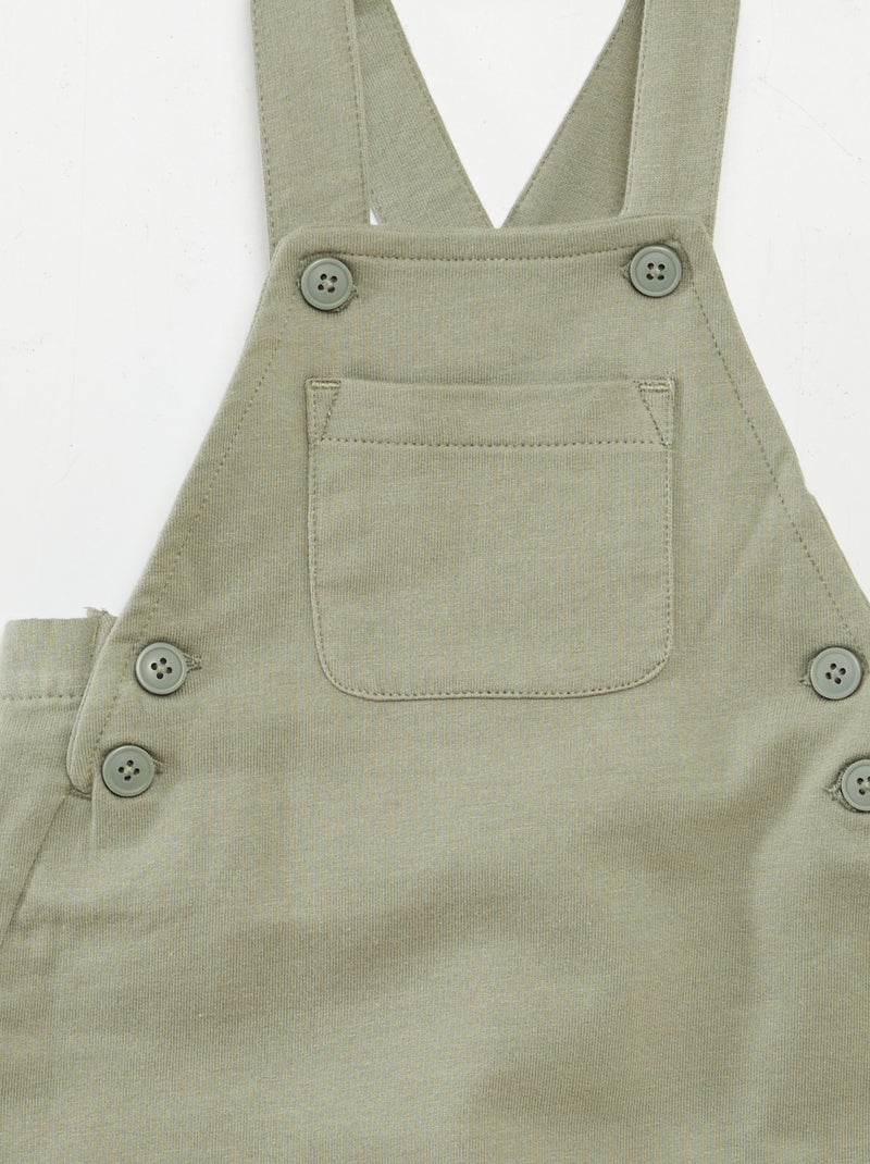 Ensemble salopette short + t-shirt - 2 pièces VERT - Kiabi