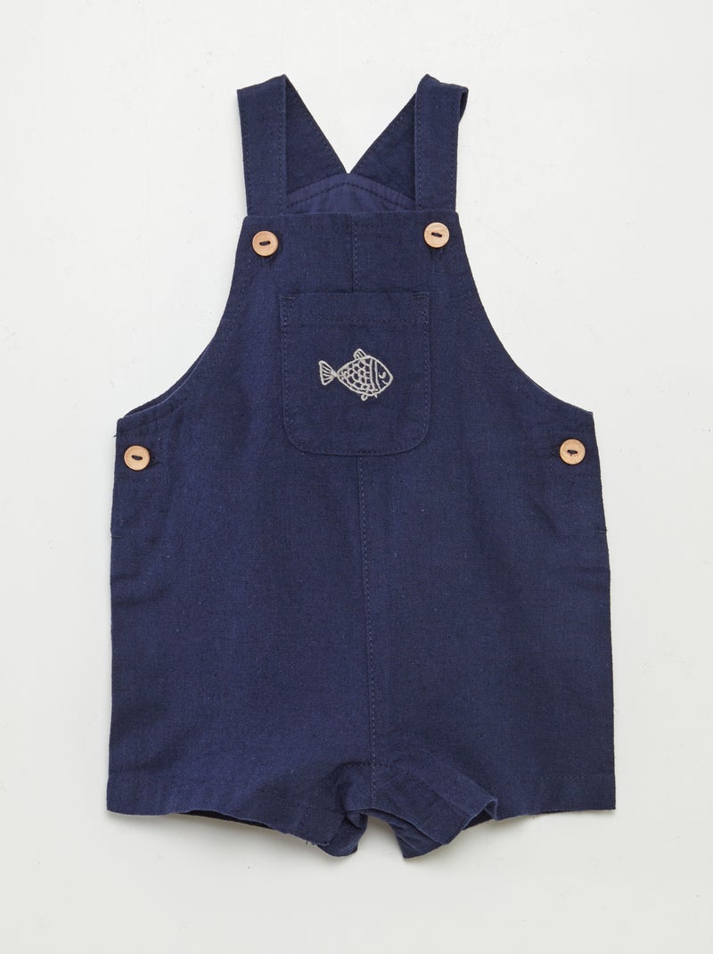 Ensemble salopette + t-shirt - 2 pièces BLANC - Kiabi