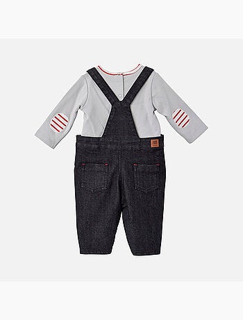 ENSEMBLE SALOPETTE T SHIRT BAPTISTIN SUCRE D'ORGE