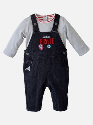 ENSEMBLE SALOPETTE T SHIRT BAPTISTIN SUCRE D'ORGE