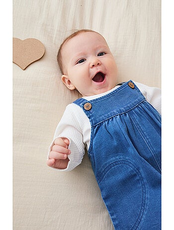 Ensemble salopette + t-shirt, denim Noukie's