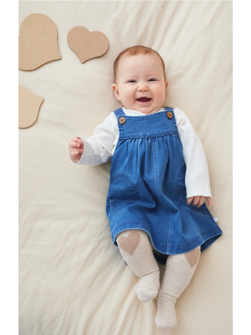 Ensemble salopette + t-shirt, denim Noukie's Blanc - Kiabi