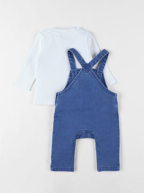 Ensemble salopette + t-shirt, denim Noukie's - Kiabi