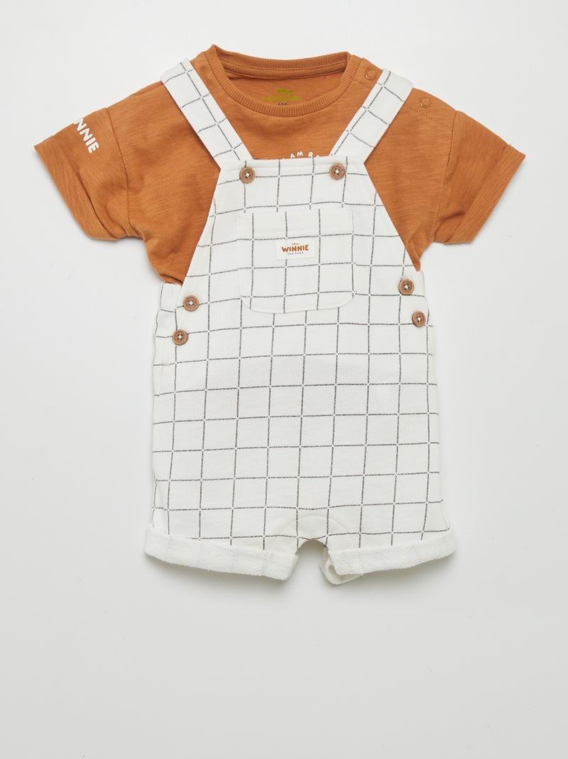 Ensemble salopette + t-shirt 'Disney' - 2 pièces Marron - Kiabi