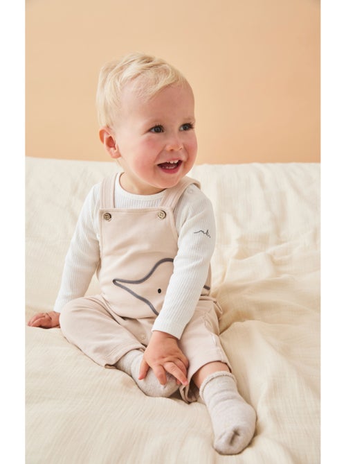 Ensemble salopette + t-shirt, éléphant Noukie's - Kiabi