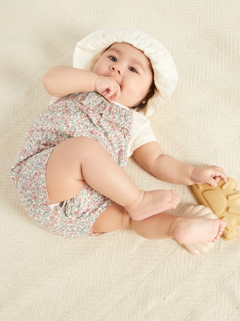 Ensemble salopette + t-shirt en coton Blanc - Kiabi