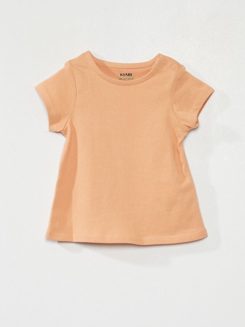 Ensemble salopette + t-shirt en coton Orange - Kiabi