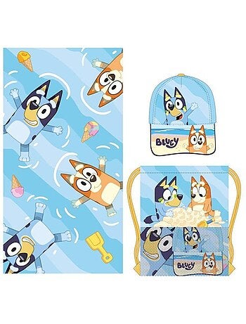 Ensemble serviette, sac de sport et casquette - enfant - bluey