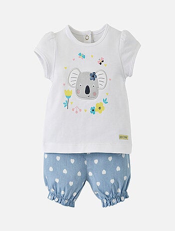 ENSEMBLE SHORT BEBE FILLE JEAN