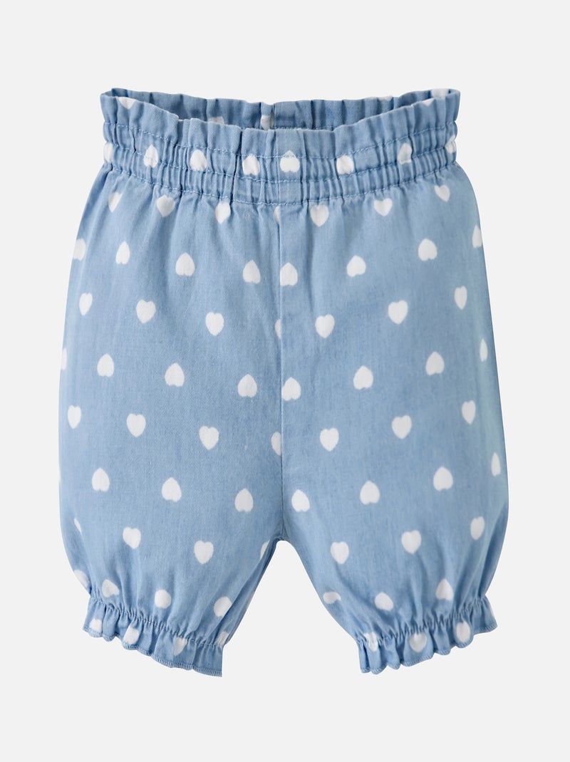 ENSEMBLE SHORT BEBE FILLE JEAN Bleu - Kiabi