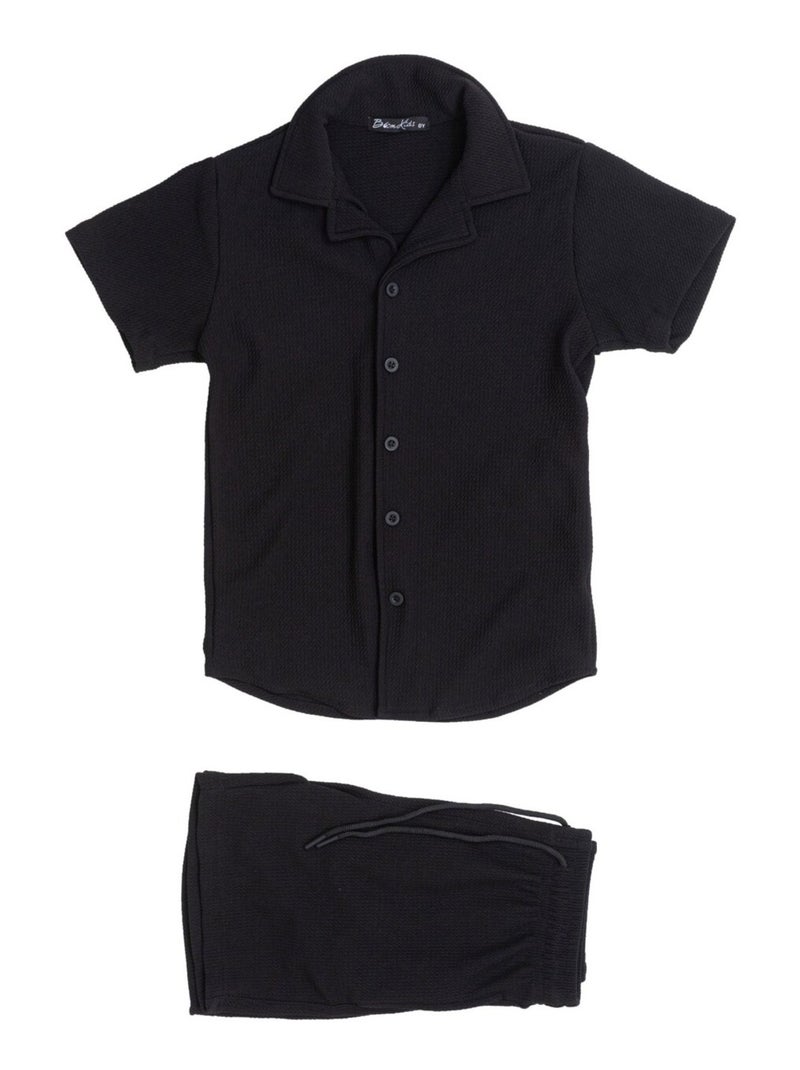 Ensemble Short Chemise Kebello Noir Noir - Kiabi