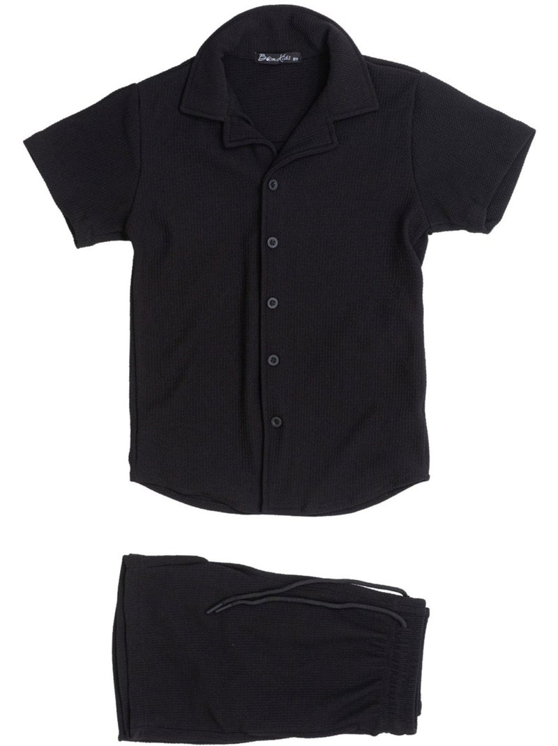 Ensemble Short Chemise Kebello Noir Noir - Kiabi