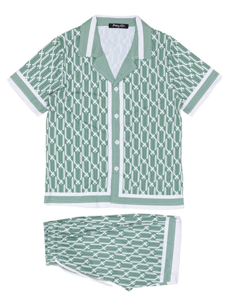 Ensemble Short Chemise Kebello Vert - Kiabi