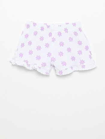 Ensemble short + débardeur en maille pointelle