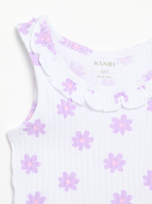 Ensemble short + débardeur en maille pointelle - Kiabi