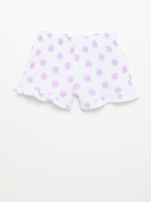 Ensemble short + débardeur en maille pointelle - Kiabi