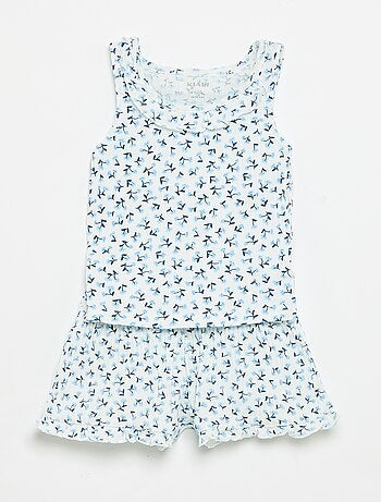 Ensemble short + débardeur en maille pointelle
