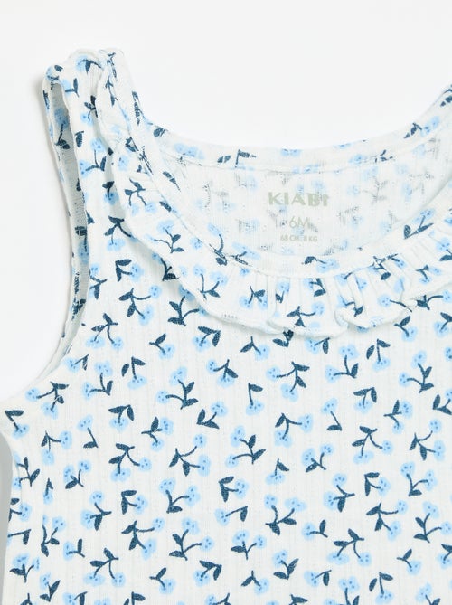 Ensemble short + débardeur en maille pointelle - Kiabi