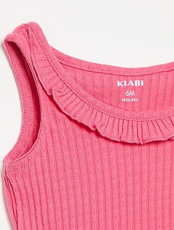 Ensemble short + débardeur en maille pointelle