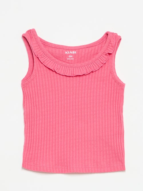 Ensemble short + débardeur en maille pointelle - Kiabi
